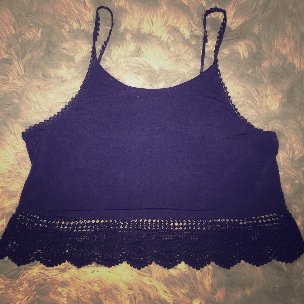 Lace Bottom Crop Top